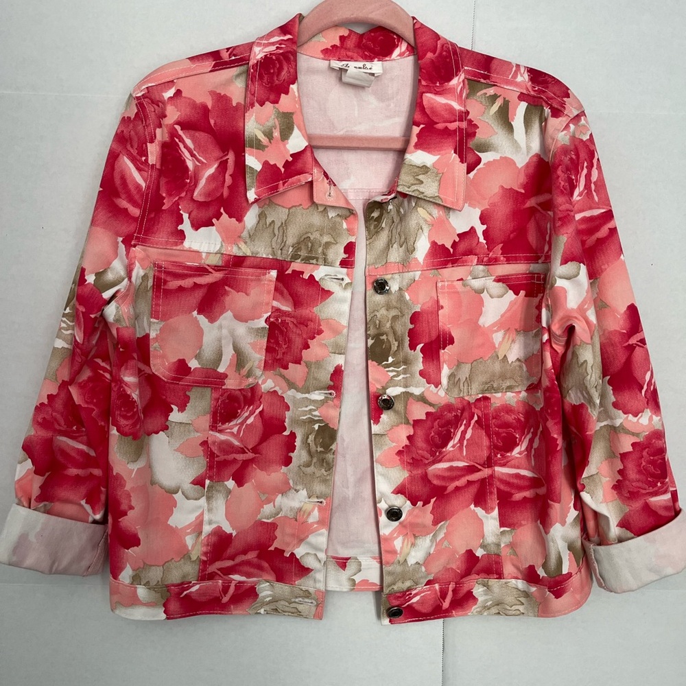 Women’s 579 Impulse pink floral Jean jacket